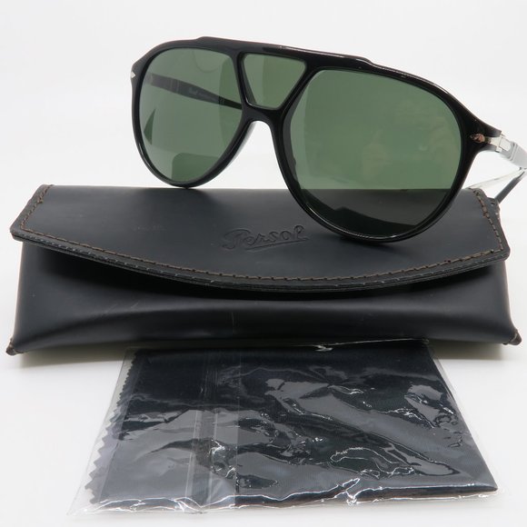 Persol Other - Persol 3217-S 95/31 Pilot Black Green Lenses